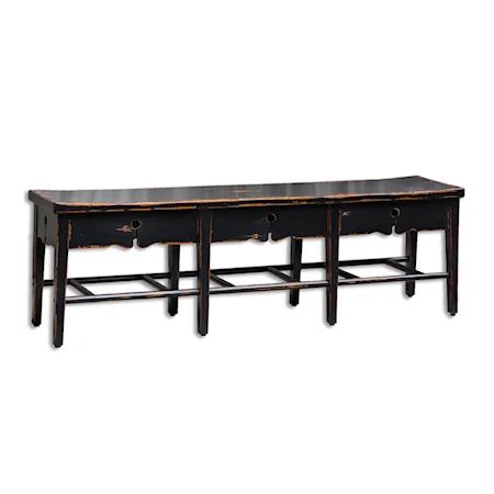 Dalit Mahogany 3-Seat Bench